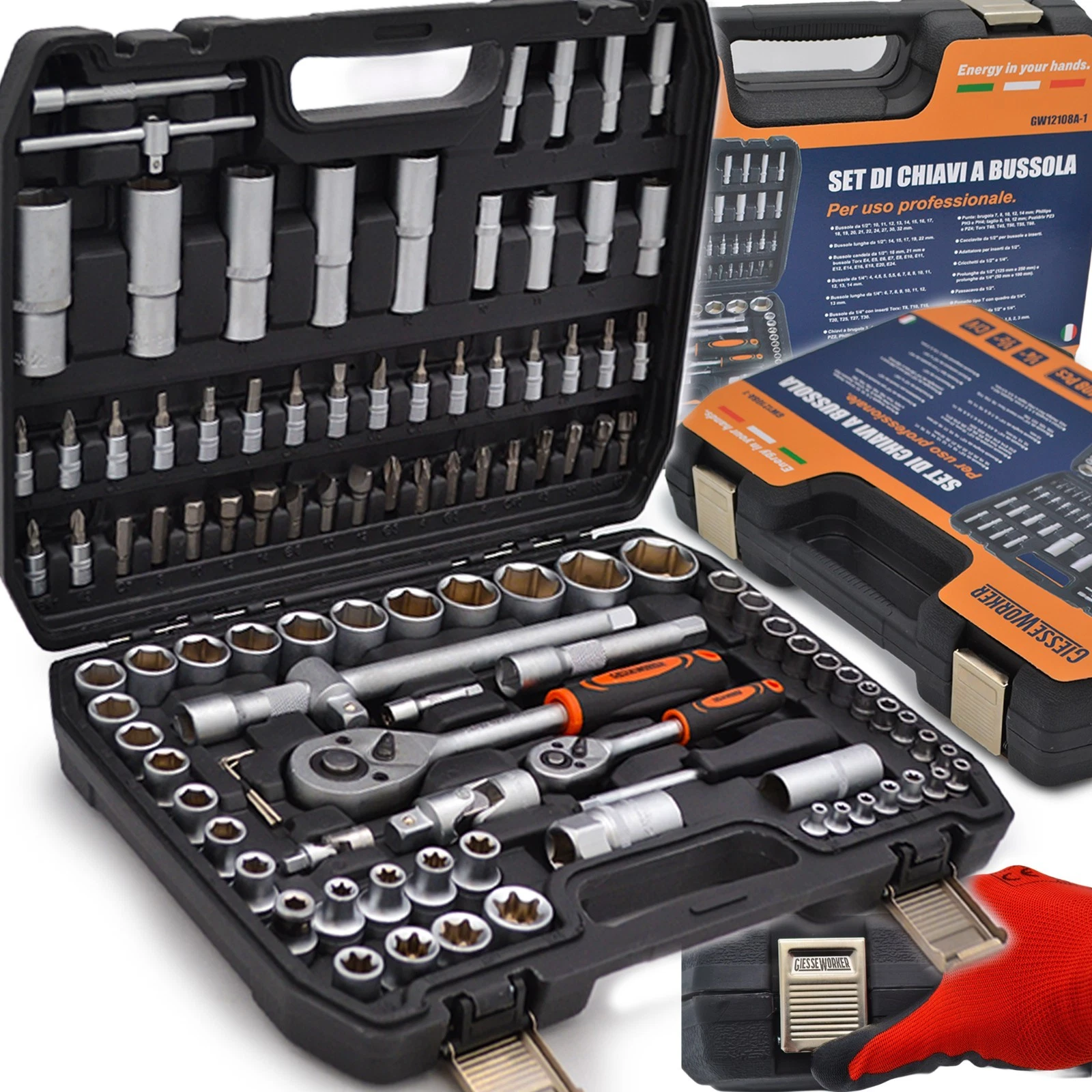 Set Chiavi a Bussola Valigetta 108 pz