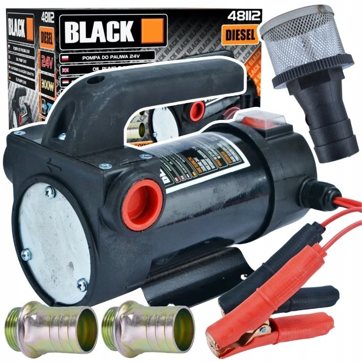 Pompa Elettrica Travaso Gasolio Carburante Olio con Filtro Professionale 24V